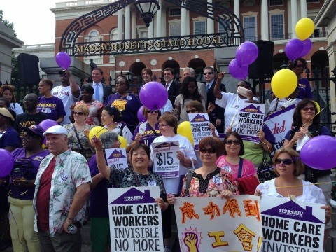 PCA and home care worker victory celebration at State House